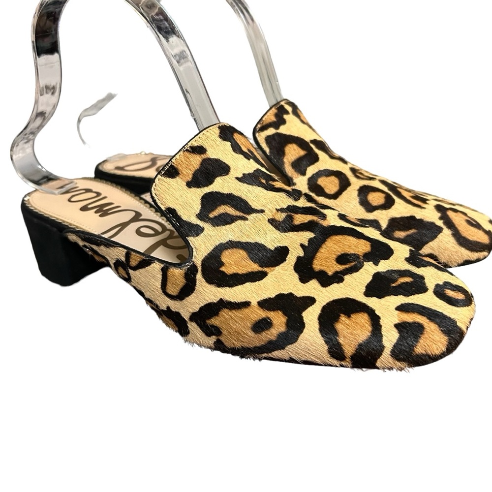 Sam Edelman “Adair” animal print calf hair mules size 7